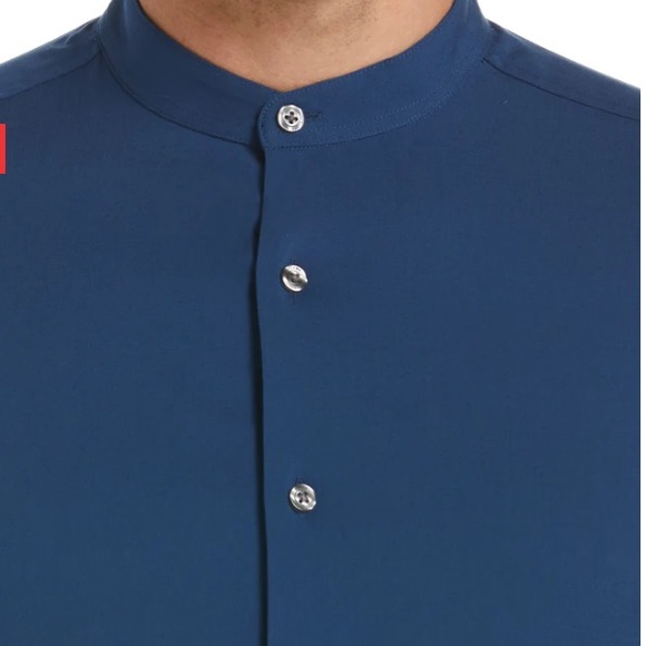 NEW PERRY ELLIS UNTUCKED SOLID SUEDE TWILL SHIRT Size: M - Picture 2 of 7